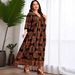 Cross-border Middle Eastern Arabic Style Plus-size Dress| Breathable, Flowing, Atmospheric Combat Garment_ecoleips.com