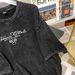 Women's Clothing Fashion Chic Niche Prints Cotton Short Sleeved T Shirt All Match Casual Tops_ecoleips.com