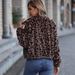 Glitter Women's Fall/Winter Loose Zippered Leopard Print Plush Jacket_ecoleips.com