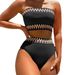 Women's Sexy Bikini Swimsuit with Chest Pads European American Style Split Sleeveless Design for Summer Beachwear_ecoleips.com