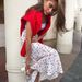 Women's Clothing Floral Skirt Spring Temperament Elegant High Waist A Line Fishtail Cherry Print Skirt_ecoleips.com