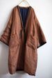 girl Su Nian Weiyang 1910 / Early Linen Autumn Winter Solid Color Mori Style Retro Elegant Cardigan Cotton Robe Trench Coat_ecoleips.com