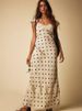 Absobe French Lace Patchwork Satin Polka Dot A-Line Maxi Dress For Women Elegant Backless Long Gown Chic Birthday Party Outfit_ecoleips.com