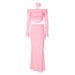 Women's Strapless Long Sleeved Top And Slim Fit Skirt Set Spring Summer Fashionable Sexy New Arrivals Wholesale_ecoleips.com
