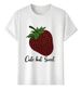 Women's T-Shirts Muscle Freaks Strawberry T-shirt Sweet Summer Fruit Style_ecoleips.com