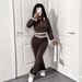 Women's Clothing Autumn/Winter New Women's Casual Striped Color Block Long Sleeved Top And Pants Two Piece Set_ecoleips.com