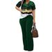 Cross-border 2024 Summer European And American Foreign Trade Women's Clothing Loose Printed Pants Casual Two-Piece Set_ecoleips.com