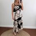 Women's Clothing New Stock Rose Pattern Hollow Suspender Dress_ecoleips.com