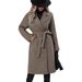 Classic Double-Breasted Wool Coat For Women – Belted Trench Coat With Notched Lapel, Warm Winter Overcoat (Gray/Black/Khaki/Brown/Red, S-XXL)_ecoleips.com