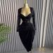 Women's Clothing Spring New Style Elegant Square Collar Lace Long Sleeve High Waist Slim Medium Length Dress_ecoleips.com