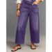 plus Size Wide Leg Jeans Casual Versatile Fashionable Women's Clothing Belt Not Included (Belt for Decoration Only)_ecoleips.com