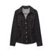 Women's Clothing Women's Slim Fit Shirt And Casual Trousers Set European American Style Spring Simple Lapel Long Sleeve Denim Pant Suit_ecoleips.com