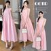 Summer New Korean Fashion Patchwork Maternity Vest Long Dress_ecoleips.com