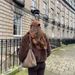 Faux Fur Coat Women’s Short Jacket – Vegan Eco-Friendly Collared Coat, Brown, S/M/L_ecoleips.com