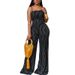 Fashion Women's Polka Dot Print Strapless Jumpsuit Relaxed Everyday Wear Comfortable Feshion_ecoleips.com