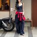 Spicy Girl Denim For Women 2025 Spring New Strapless Fishbone Top And Jeans Two-Piece Set_ecoleips.com