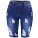 Women's Clothing Candy Color Hole Large Size Women's Jeans_ecoleips.com