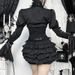 CF25263 Women's Halter Neck Vest Jacket for Halloween Dark Cosplay High-End Alluring Layering Top Pure Outerwear_ecoleips.com