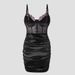 Cro-Border Summer European And American Style Sexy Strap Bodycon Underwire Fihbone Elegant Slim Lace Solid Color_ecoleips.com