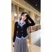 Women's Preppy Style Two Piece Polo Collar Long Sleeve Shirt Factory Direct Stock for Spring And Autumn_ecoleips.com