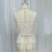 Women's Retro Cotton Linen Sleeveless Camisole Lace Patchwork Fashion Button Vest Top Solid Color_ecoleips.com