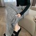 Autumn Winter Fashion Lazy Feel Striped Retro Loose Slimming Casual Wide-Leg Pants For Women With Fleece And_ecoleips.com