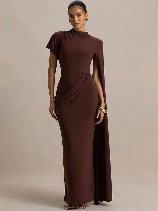 Blifanbo Ribbon Ruched Sexy Maxi Dress Women Elegant Gown Short Sleeve Bodycon Solid Slim Fashion Club Party Evening Long Dress_ecoleips.com