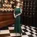 Women's Clothing Banquet Elegant Long Sleeveless Sequined Queen Mermaid Evening Gown_ecoleips.com
