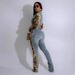 Women's Clothing autumn ins new retro jeans women's stitching 2 piece set fashionable side lace suit_ecoleips.com