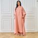 YLL04 Middle East Foreign Trade Abaya Muslim 2024 Summer New Street Fashion Elegant Long Robe Dress For Women_ecoleips.com