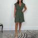 Women's Clothing Women's Long V-Neck Dress Summer Style Waist Cinching Ruffle Solid Color For Formal & Casual For Women_ecoleips.com