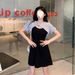 Women's Summer New Style Slimming Camisole Dress Set, Featuring A Stylish Short Cover-up And Skirt Two-piece Outfit_ecoleips.com