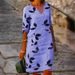Foreign Trade European And American Cross-border Cotton-linen Loose Printed Pullover Vintage Mid-length Elegant Women's_ecoleips.com
