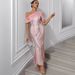 Women's Clothing Sexy Backless Chiffon Stitching Sequin Dressn Evening Dress_ecoleips.com
