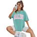Label: American-Style Letter-Printed, Loose-Fitting, Fashionable Short-Sleeved T-Shirt_ecoleips.com