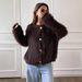 Women's Clothing Sweater Cardigan Chic Coat Loose Luxury Faux Mink Knit Cardigan Women's Cozy Fluffy Oversized Chic Sweater Coat Winter Fall Fashion_ecoleips.com