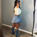 Women's High Waist Denim Skirt - Sexy Ruffled Mini Skirt For Summer Casual Stretch Fit A-Line Style_ecoleips.com