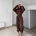 girl Girl European And American Autumn Winter Women's Fashion New Long Sleeve Ladies Casual Half-Open Front Elastic Waist Jumpsuit_ecoleips.com
