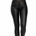 High Waist PU Leather Skinny Pants For Women - Stretchable Slim Fit Trousers, Comfortable & Stylish, Office & Casual Wear_ecoleips.com