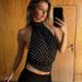 Foreign Trade 2026 Summer New Product European And American Women's Fashion Polka Dot Sexy Halter Neck Backless Tie Slim Tank Top
_ecoleips.com