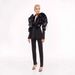 K Small Niche Design, High-end Goddess Style, Black Three-dimensional Splicing, Ruffle Edge Suit, Asymmetric Slim Fit, Slimming Suit_ecoleips.com