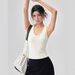 Aria Basics Aria Basics 2026 Model Women's Summer Halter Neck Tank Top, Elastic Sleeveless Camisole For Outer Wear, Short Top That Covers Side_ecoleips.com