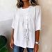 Voya In Stock 2026 New Model European American Foreign Trade Elegant High-end Shirt With Tie And Buttons, Round Neck,_ecoleips.com