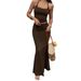 Y2K Knitted Halter Top & Beaded Skirt Set - Retro 2000s Two-Piece Outfit For Women, Summer Festival & Party Wear_ecoleips.com