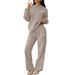 Women's Clothing Autumn And Winter Coin Print Hoodie And Sweatshirt Set With Wide Leg And Straight Leg Pants_ecoleips.com