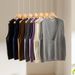 2026 New Australian Merino Pure Wool V-Neck Elegant Versatile Layered Knitted Vest Women's Sleeveless Jacket_ecoleips.com