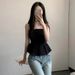 White Strapl Vest Women Summer Outdoor Chic Design Slimming Ort Pure Desire Trendy Top Commute Sle Color_ecoleips.com