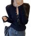 Women's Ribbed Knit Henley Top – Versatile Layering Essential (Breathable Viscose, Slim Fit, All-Season Staple In 7 Classic Colors)_ecoleips.com