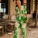 Women's Clothing Printed Jumpsuit V Neck Short Sleeved_ecoleips.com