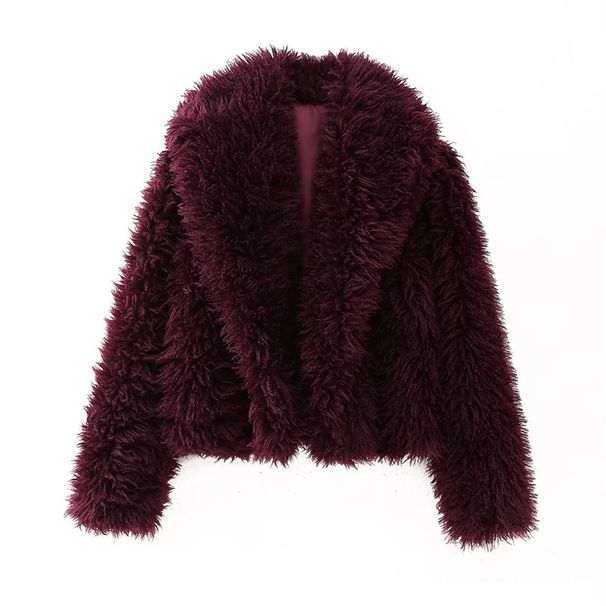 Luxury Faux Fur Coat – Plush Short Jacket With Shawl Collar (XS-L) | Winter Lazy Chic & Office-Ready_ecoleips.com